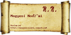 Megyesi Noémi névjegykártya