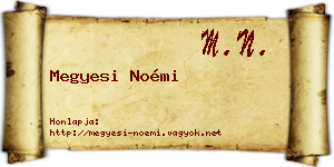 Megyesi Noémi névjegykártya